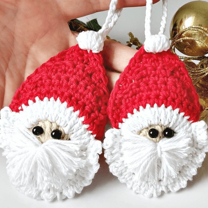 papá Noel tejido a crochet