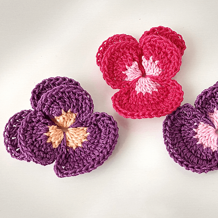 Cómo tejer flores Pensamiento Crochet | Blog — Handwork Diy