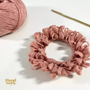 cómo hacer un coletero scrunchies a crochet
